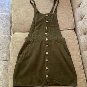Garage Teens Button Down Overall Dress with Pockets